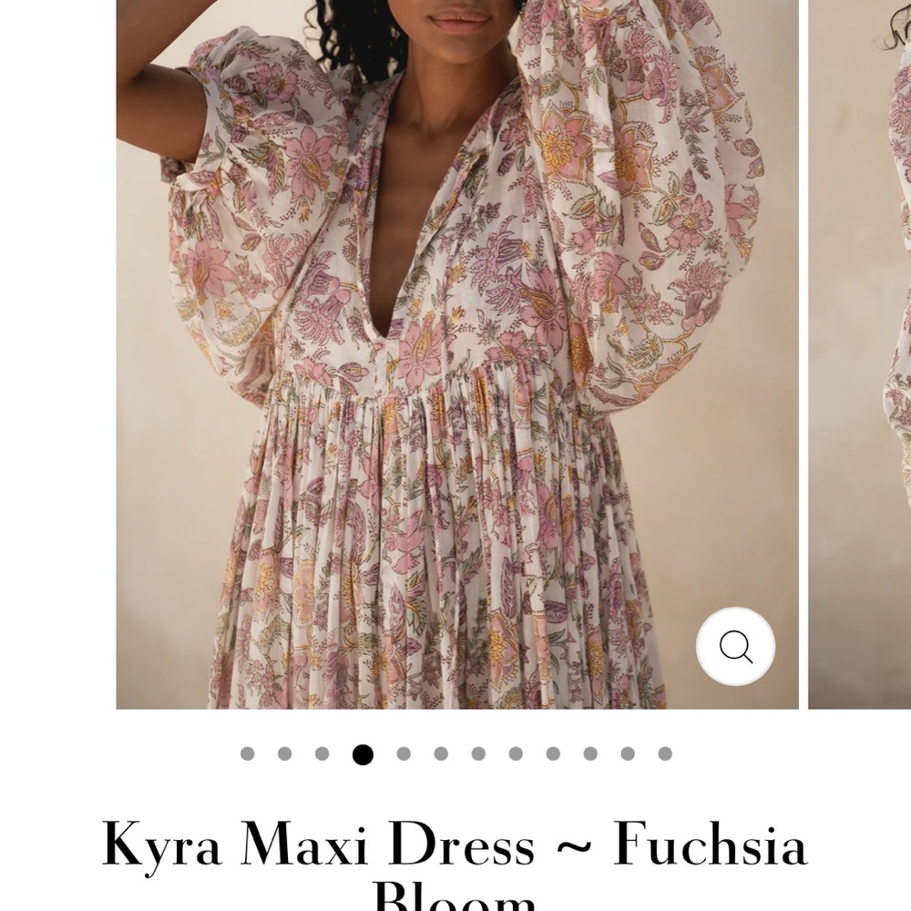 Daughters of India Floral Long Sleeve Dress